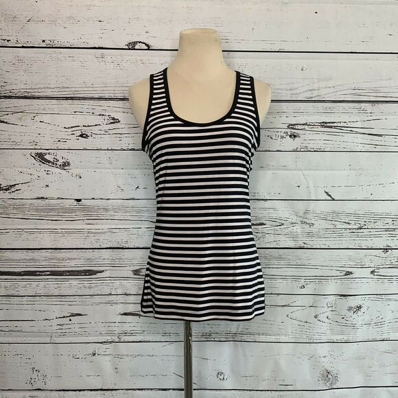 The Limited white black front stripe tank top Size Medium - Picture 10 of 11